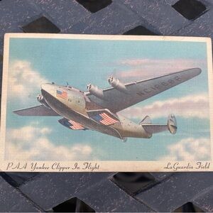Vintage PAA Yankee Clipper Postcard